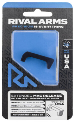 Rival Arms RA72G002A Magazine Release Glock Gen4 Extended Hard Black Anodized Aluminum