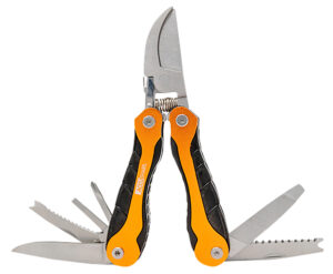 AccuSharp 085C Sportsman's  Black/Orange Folding Plain Blade Includes Nylon Case with Belt Clip