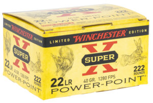 Winchester Ammo X22LRPPB Super X  22LR 40gr Plated Hollow Point 222 Per Box/10 Case
