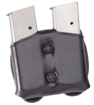Galco CDM22B CDM Mag Carrier Double Black Leather Belt Loop Belts 1.50-1.75" Wide Compatible w/ Taurus PT140 Ambidextrous Hand