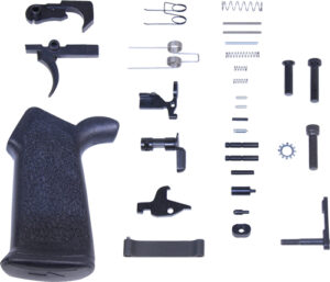GUNTEC COMPLETE LOWER PARTS - KIT AR15 W/ ERGONOMIC GRIP