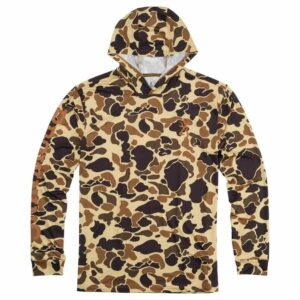 Browning Hooded Long Sleeve Tech Shirt Vintage Tan Camo XL