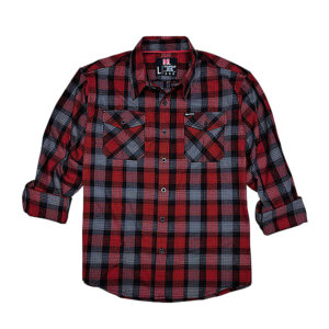Hornady Gear 32195 Flannel Shirt 2XL Red/Black/Gray, Cotton/Polyester, Relaxed Fit Button Up